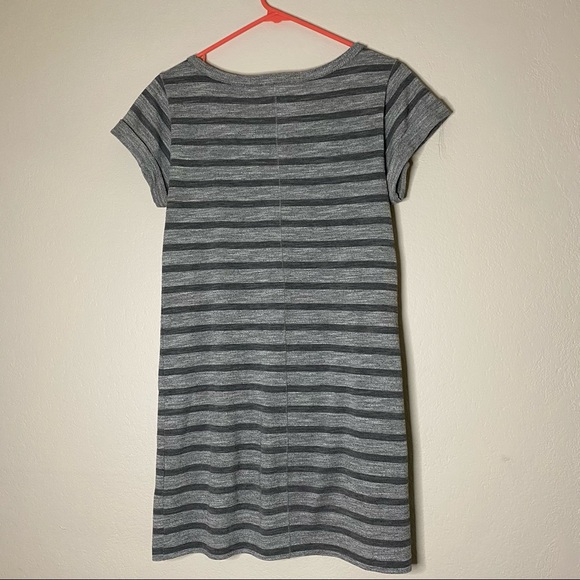 NO OFFERS RAG & BONE gray striped short sleeve t-shirt dress - Picture 11 of 14
